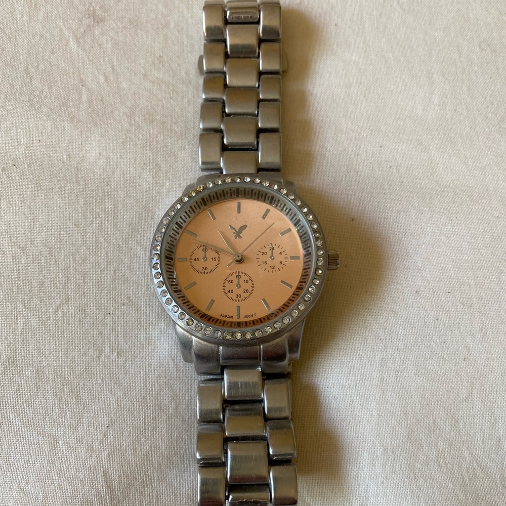 America eagle metal watch with peach facing